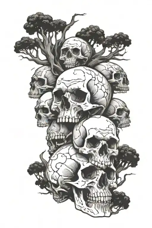 Mountain Of Skulls And Corpses