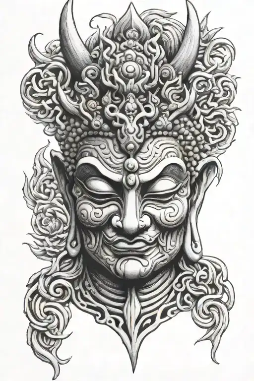 Buddha Oni Mask Merged