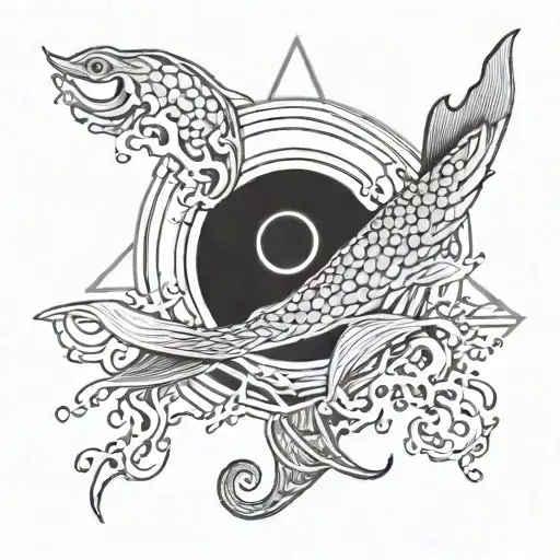 Incorporate A Mouri Tattoo Design With Elements Of The Sea To Symbolize Love And Strength