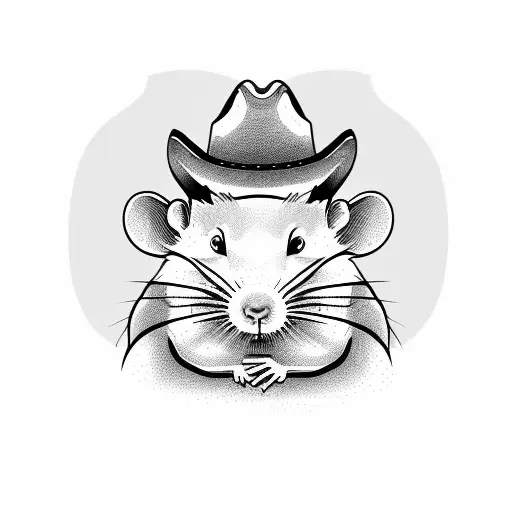 Rat With Cowboy Hat