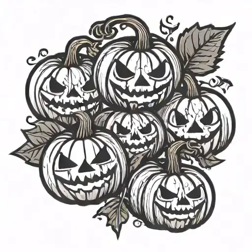 Pumpkins Halloween Cute Horror