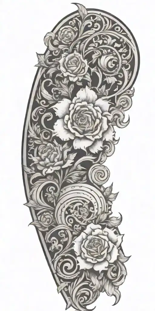 Incorporate Leather Tooling Patterns Into A Western Tattoo Design