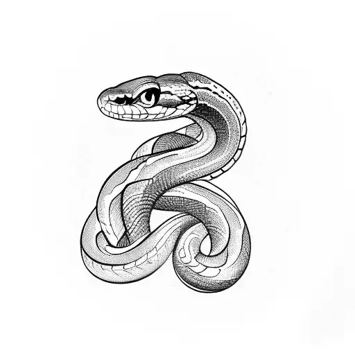 Snake From Side Flames