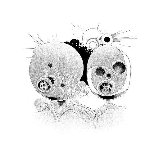 2 Kids Watching An Atomic Bomb On Tv