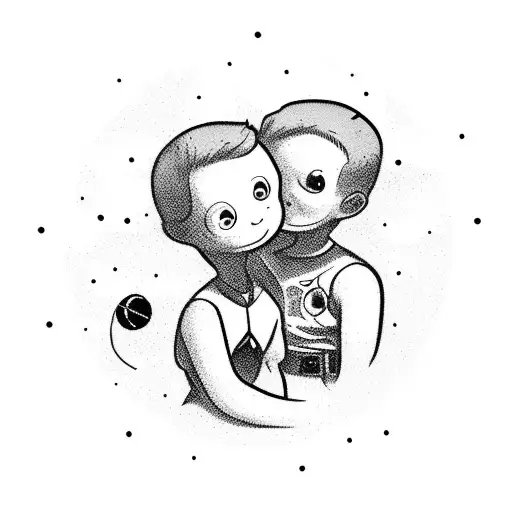 2 Kids Watching An Atomic Bomb On Tv