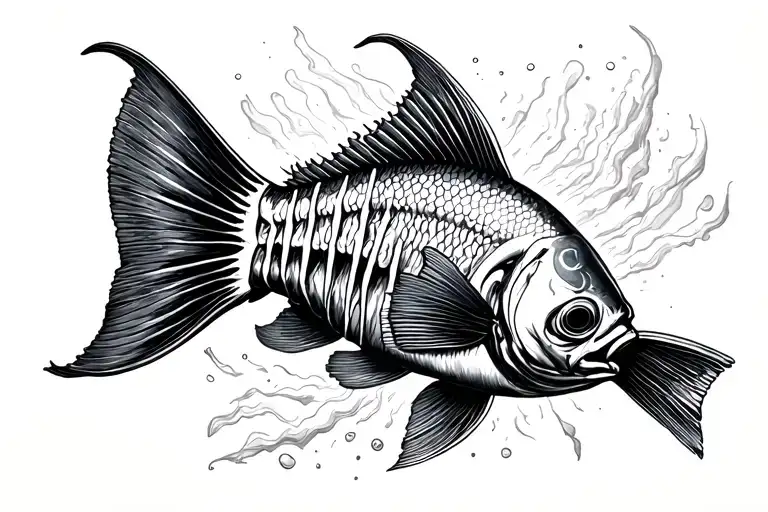 Shak Fish Bone Hand Reaching