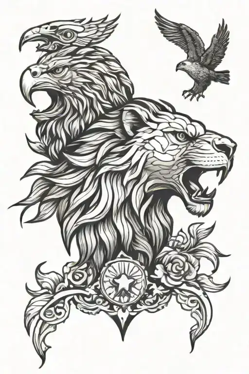 Lion And Eagle Head