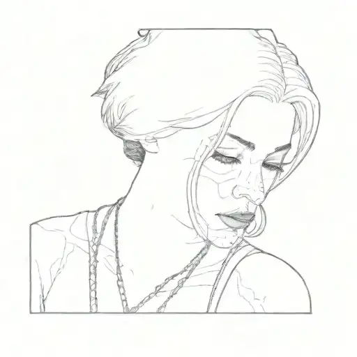 A Black And White Photo Of A Woman