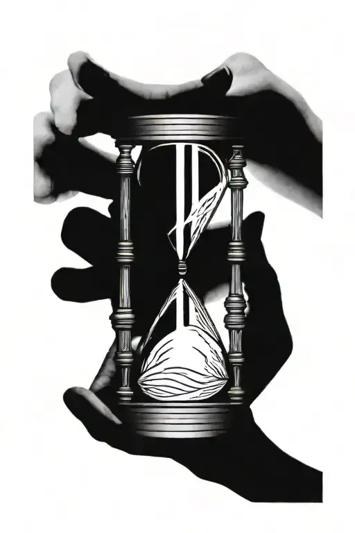 Hourglass And Two Hands