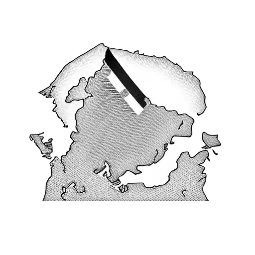 Geographical Shape Of Greece With The National Flag In It