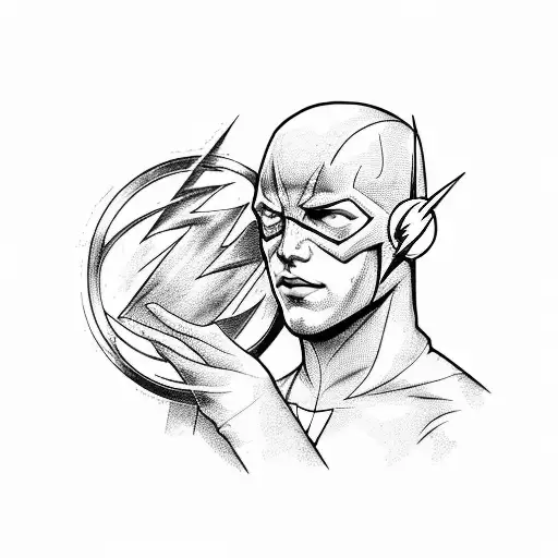 A Dynamic Portrait Of The Flash Running At Super Speed