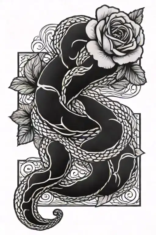 Serpent Coiling A Dead Rose