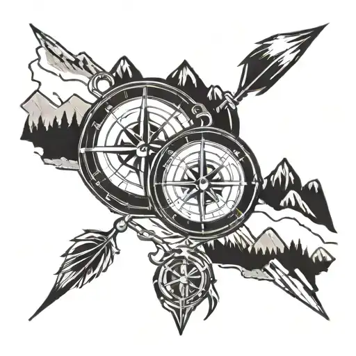 Mountains Compass