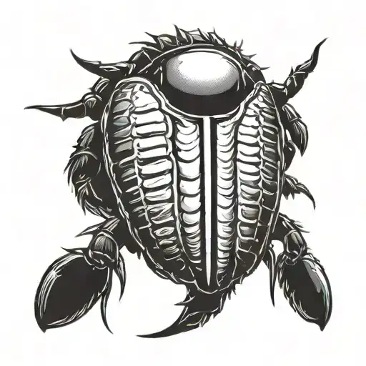 Cockroache Smiling Surrounded By Roman Numbers