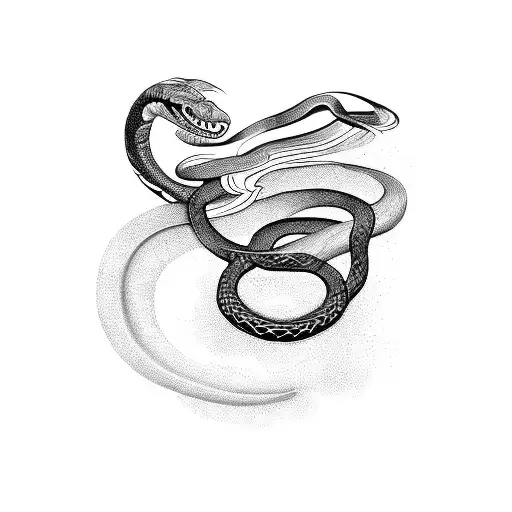 Snake With Mystical And Magic