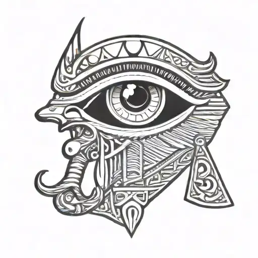 Egyptian God Ra And Eye Of Horus
