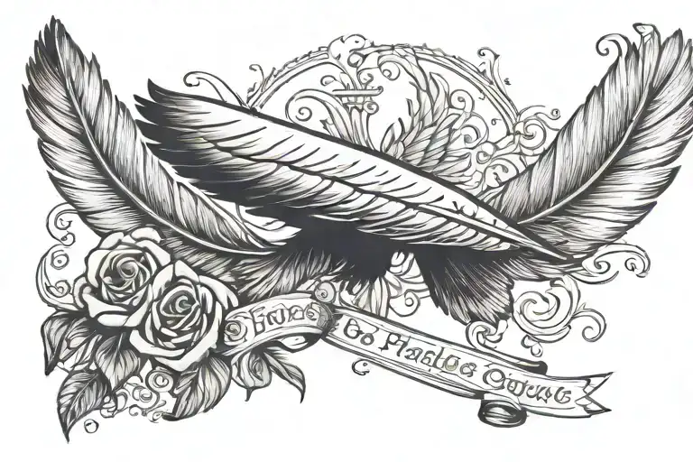 Feather And Dove With Bible Quote For Passed Love One