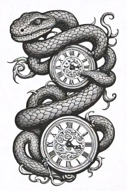 Snake And Clock Melting