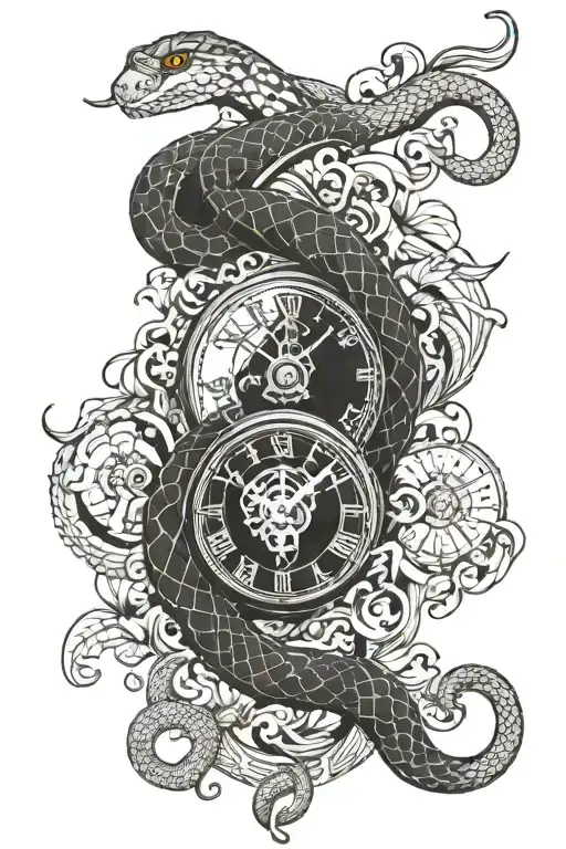 Snake And Clock Embedded