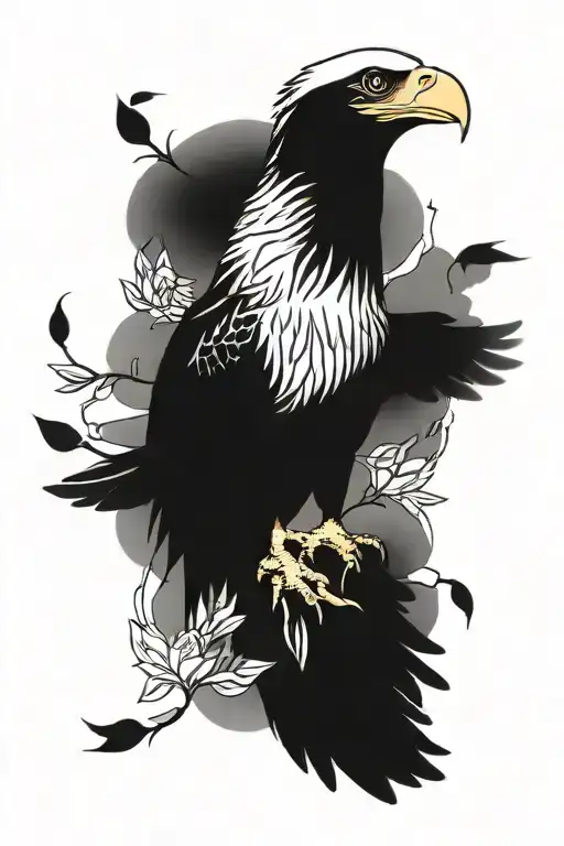 Bald Eagle Rose Fish Nature Inspired