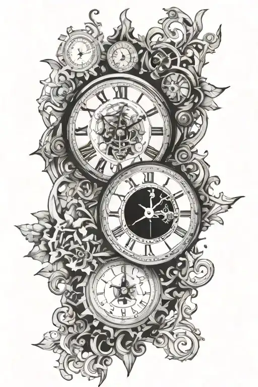 Clock Face Surrounded