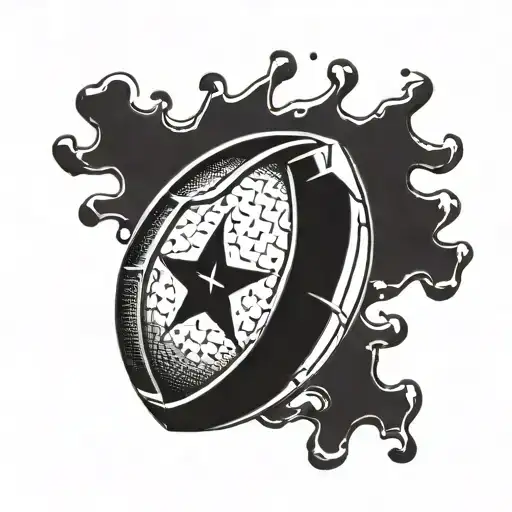 Combine A Football And A Power Symbol Into A Unique Design