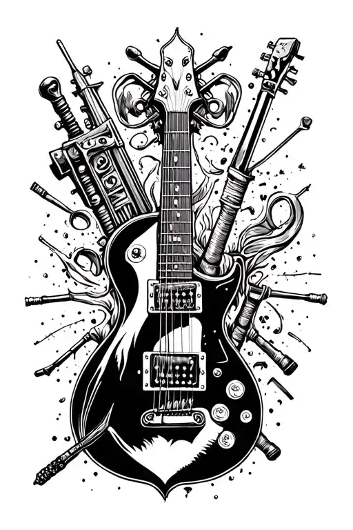 Weapon And Guitar