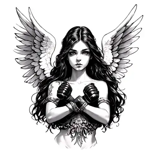 The Angel Girl Protects The Fighter