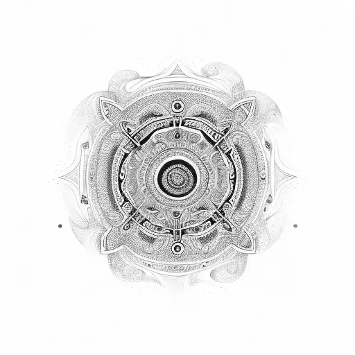 A Psychedelic Guitar With Swirling Colors And Intricate Patterns