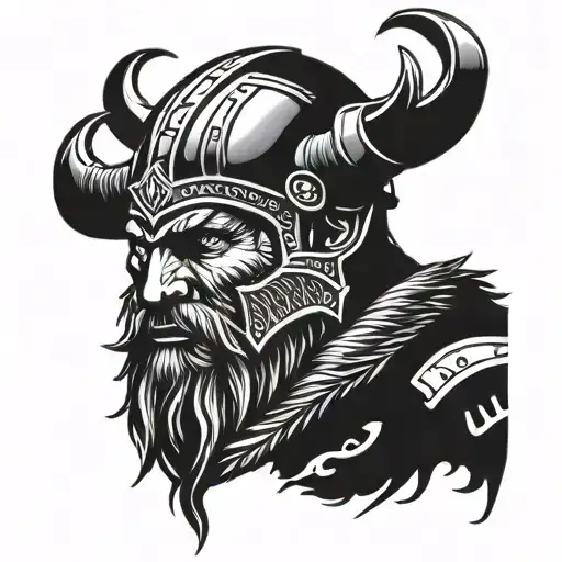 Viking Warrior With Bear Head