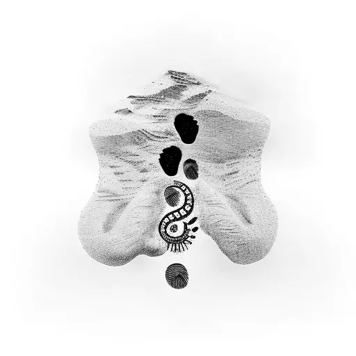 Black Braslet With The Words Footprints And Photographs