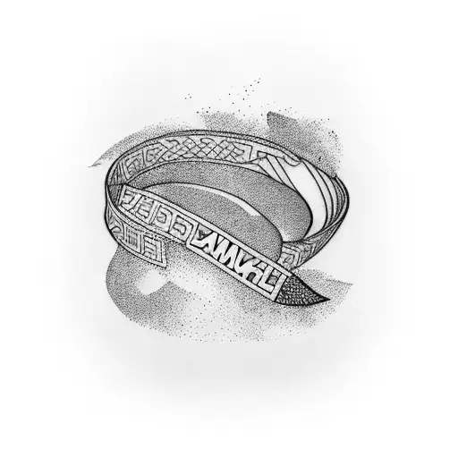 Black Band With The Words Footprints And Photographs