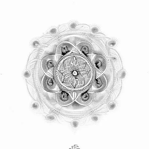 Tree Of Life With Dna Strands Coming Out The Top Surrounded By Mandalas