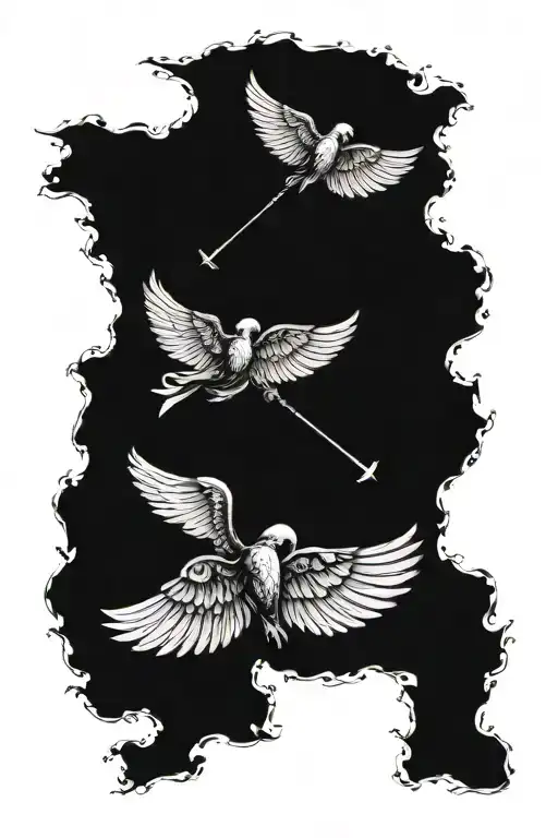 Icarus Flying On Back Memento Mori Down Spine