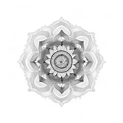 A Beautiful And Intricate Mandala Design Incorporating Your Girlfriend's Name
