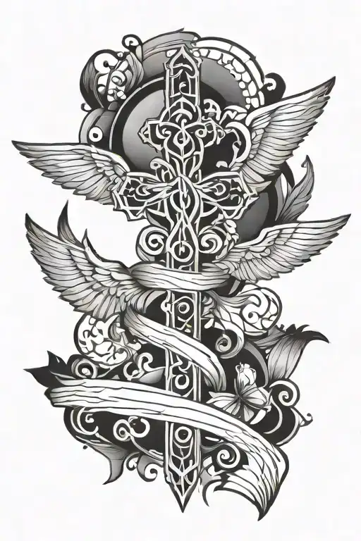 Thankful Greatful Happy Humble Ankh With Wings