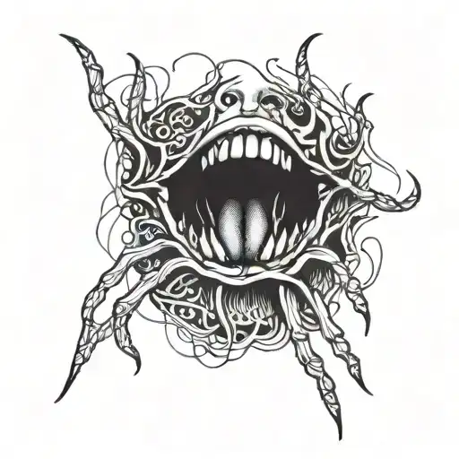 Girl With Spider Mouth