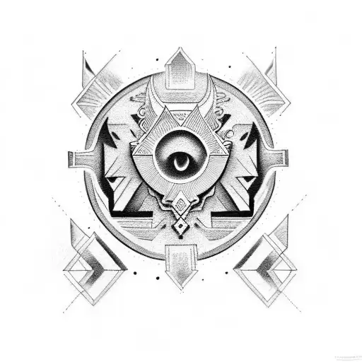 Combine The Concept Of An Eclipse With Aztec Symbols