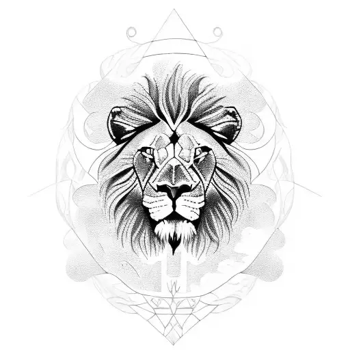 Lion Head Silhouette