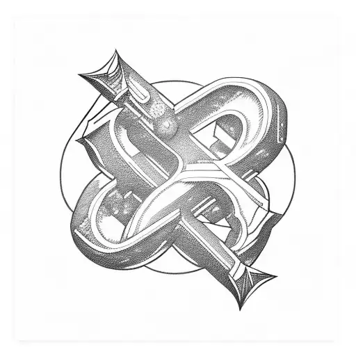 Letter A With An Anchor