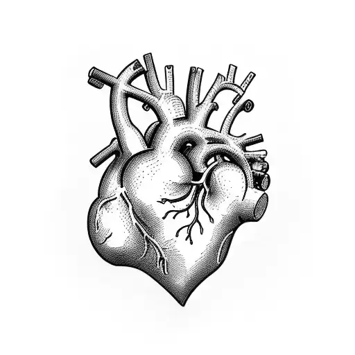 Anatomical Heart Playing A Guitar