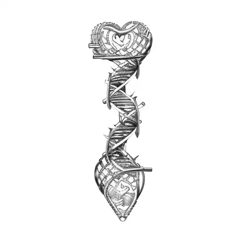 A Heart And A Dna Strand