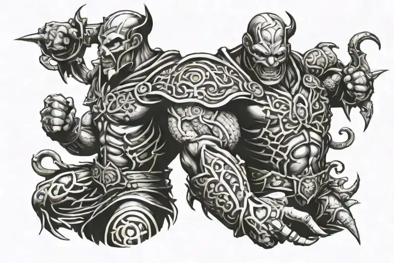 Evil Fighting Represented