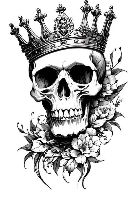 Skull And Crown Looking