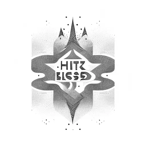 A Minimalistic Design Of Line Forming The Word 'Highly Blessed'