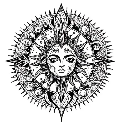 Sun And Star And Scorpion And Capricorn