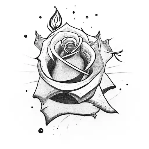 Sword With Rose On Hilt