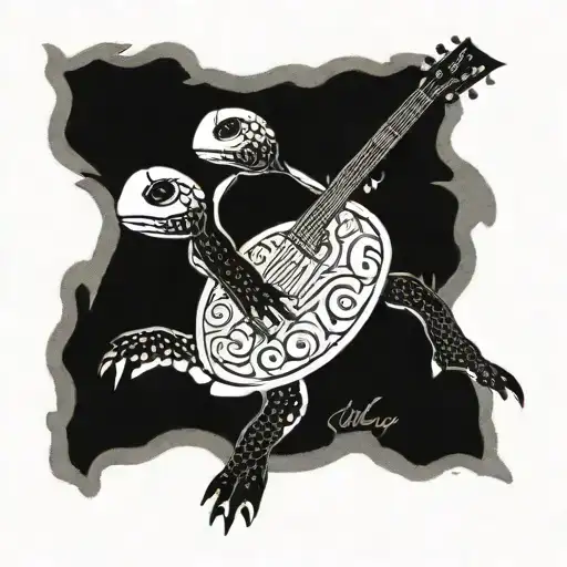 Turtle Playing Guitar