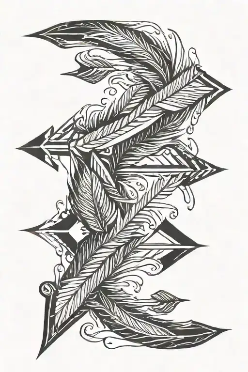 Simple Feathered Arrow Design