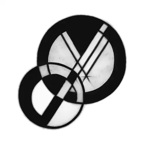 A Black And White Circle On A Black Background